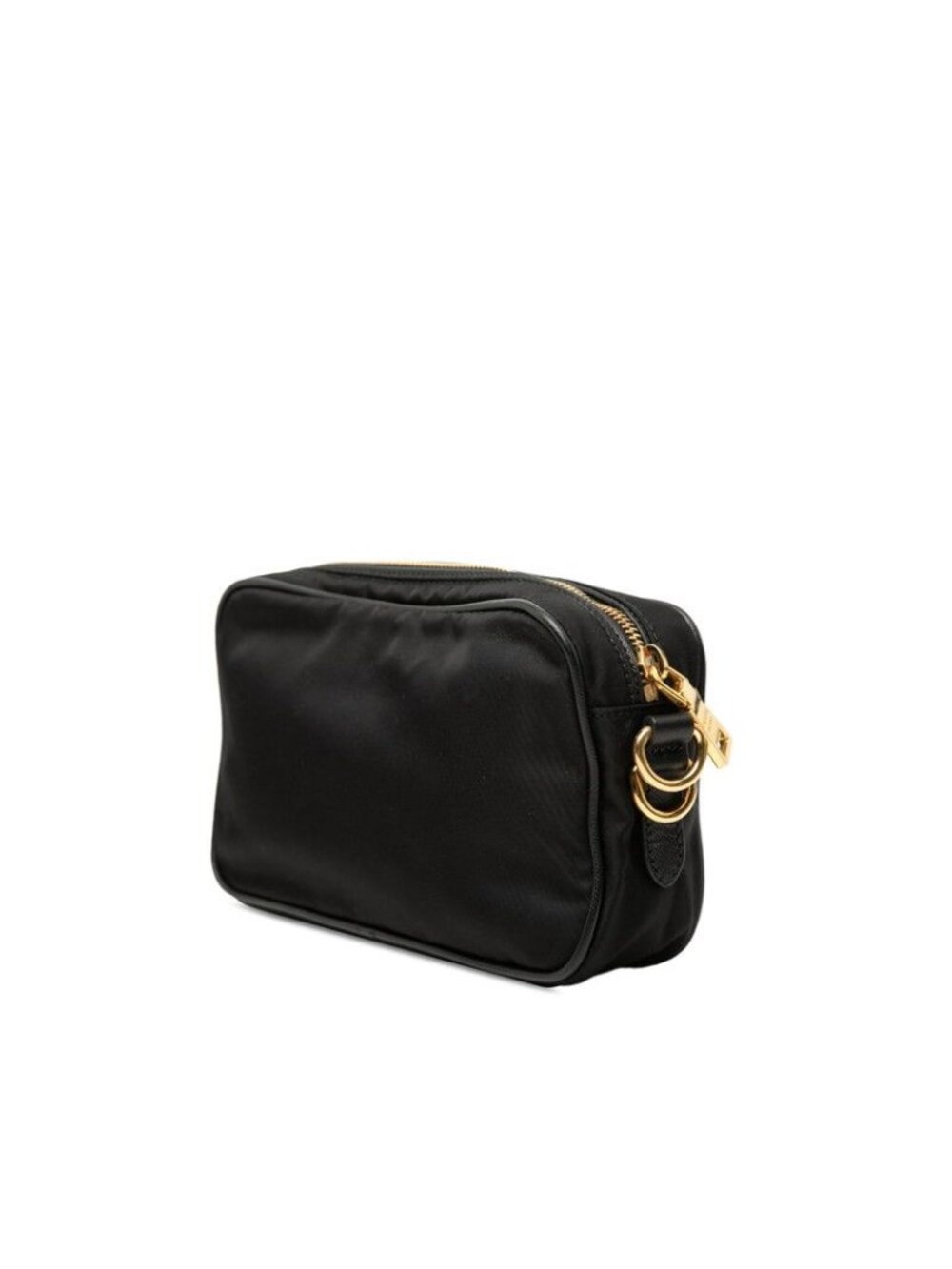 Prada Crossbody Shoulder Bag Black Nylon Leather - Picture 2 of 5